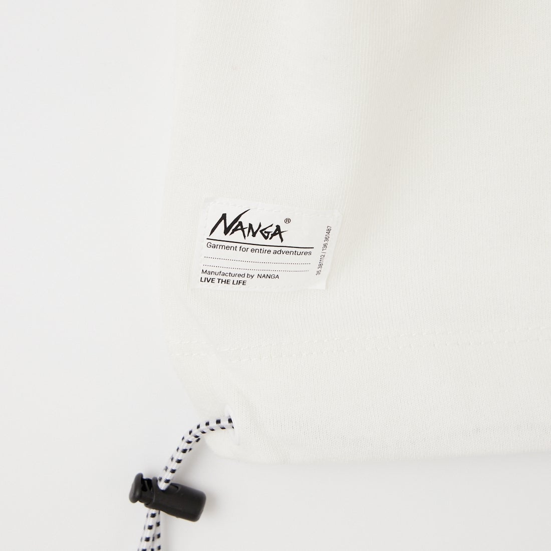 JEANSFACTORY × NANGA [ジーンズファクトリー × ナンガ] 別注 ルーズフィット ドローコードポケットTシャツ [NW26SS-JF5] WHITE