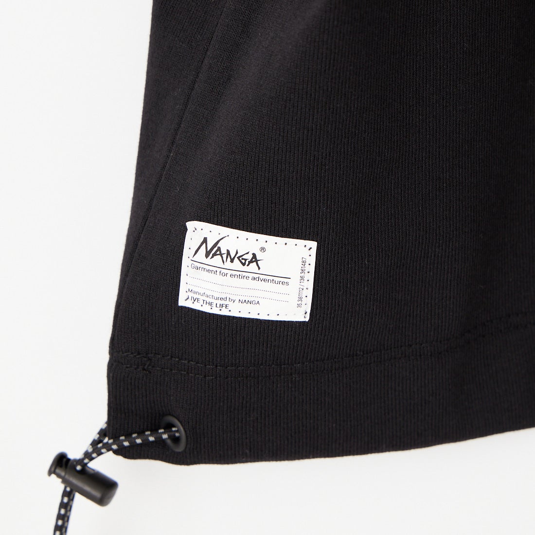 JEANSFACTORY × NANGA [ジーンズファクトリー × ナンガ] 別注 ルーズフィット ドローコードポケットTシャツ [NW26SS-JF5] BLACK