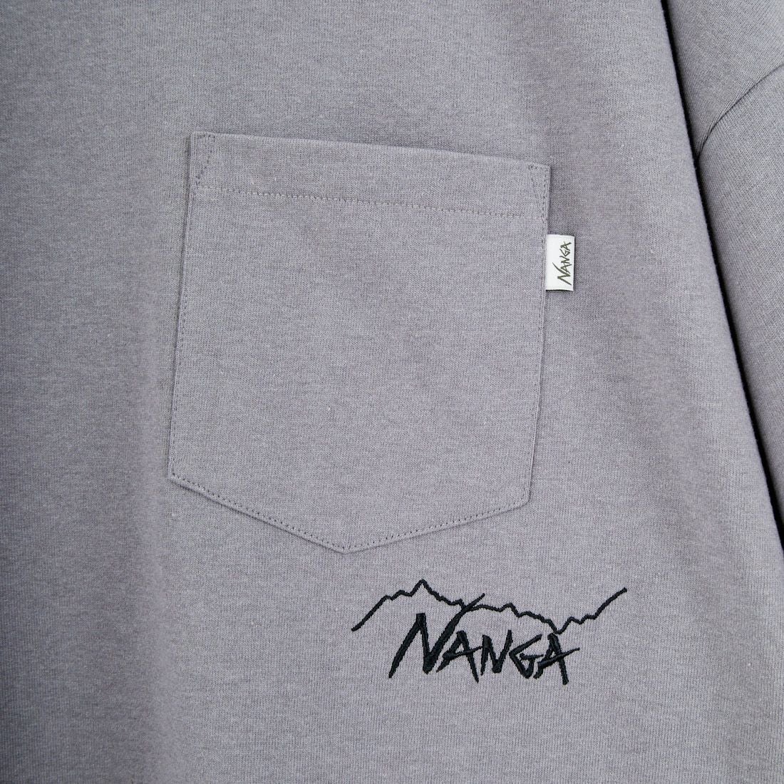 JEANSFACTORY × NANGA [ジーンズファクトリー × ナンガ] 別注 ルーズフィット ドローコードポケットTシャツ [NW26SS-JF5] CHARCOAL