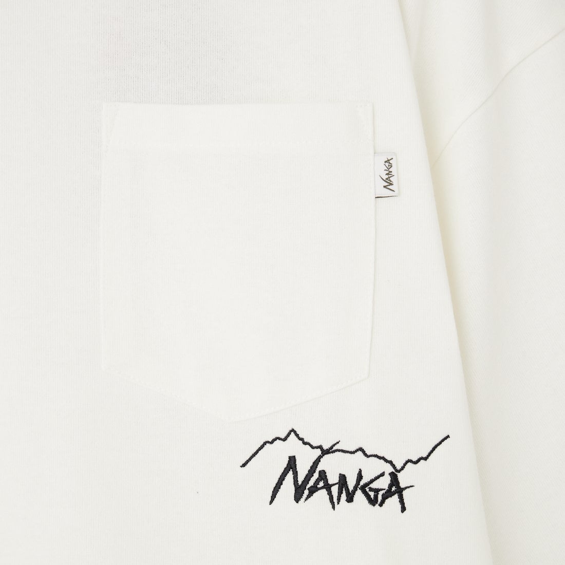 JEANSFACTORY × NANGA [ジーンズファクトリー × ナンガ] 別注 ルーズフィット ドローコードポケットTシャツ [NW26SS-JF5] WHITE