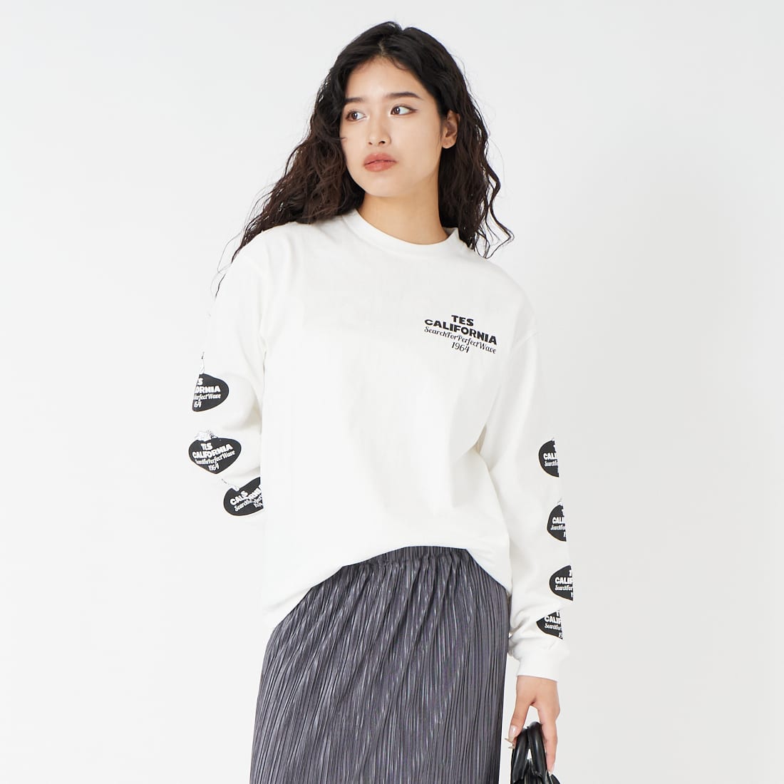 07 WHITE&&モデル身長：162cm 着用サイズ：S&&