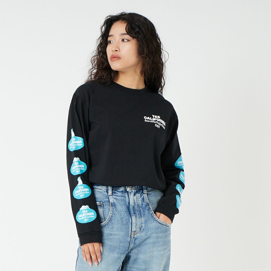 01 BLACK&&モデル身長：162cm 着用サイズ：S&&