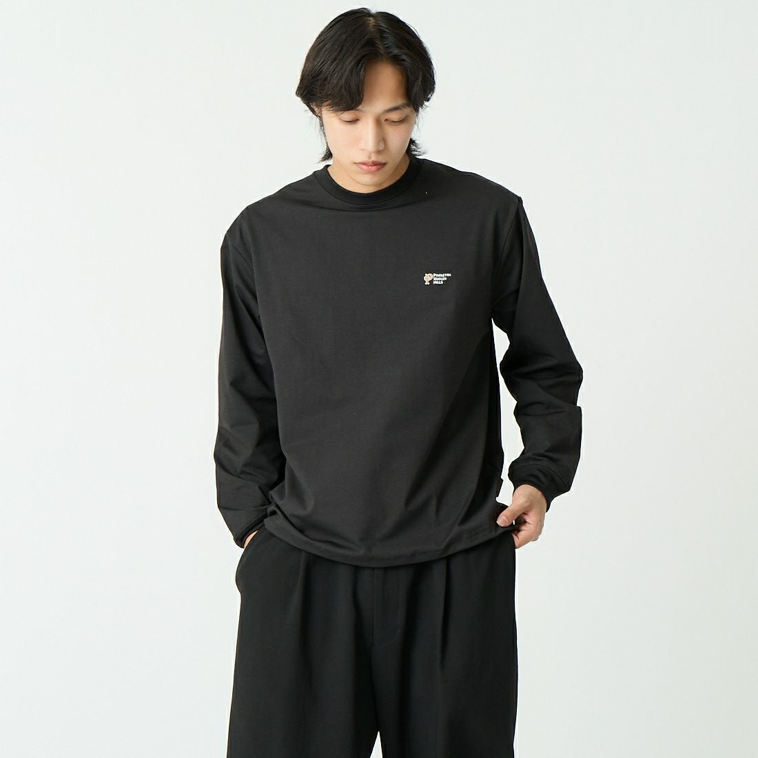 PENDLETON [ペンドルトン] バックプリント ロングスリーブTシャツ [6175-3002] 49 BLACK &&モデル身長：179cm 着用サイズ：M&&
