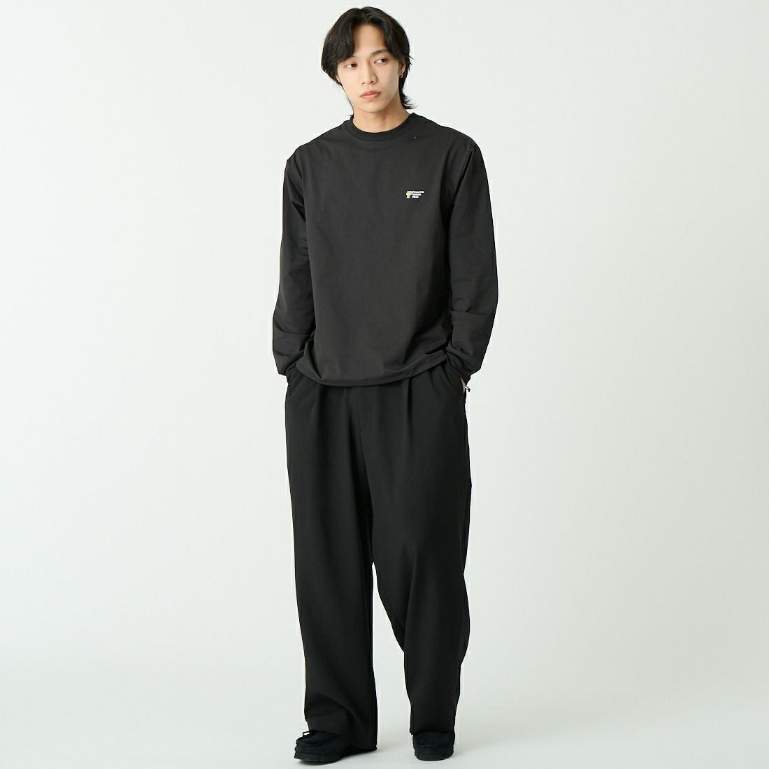 PENDLETON [ペンドルトン] バックプリント ロングスリーブTシャツ [6175-3002] 49 BLACK &&モデル身長：179cm 着用サイズ：M&&