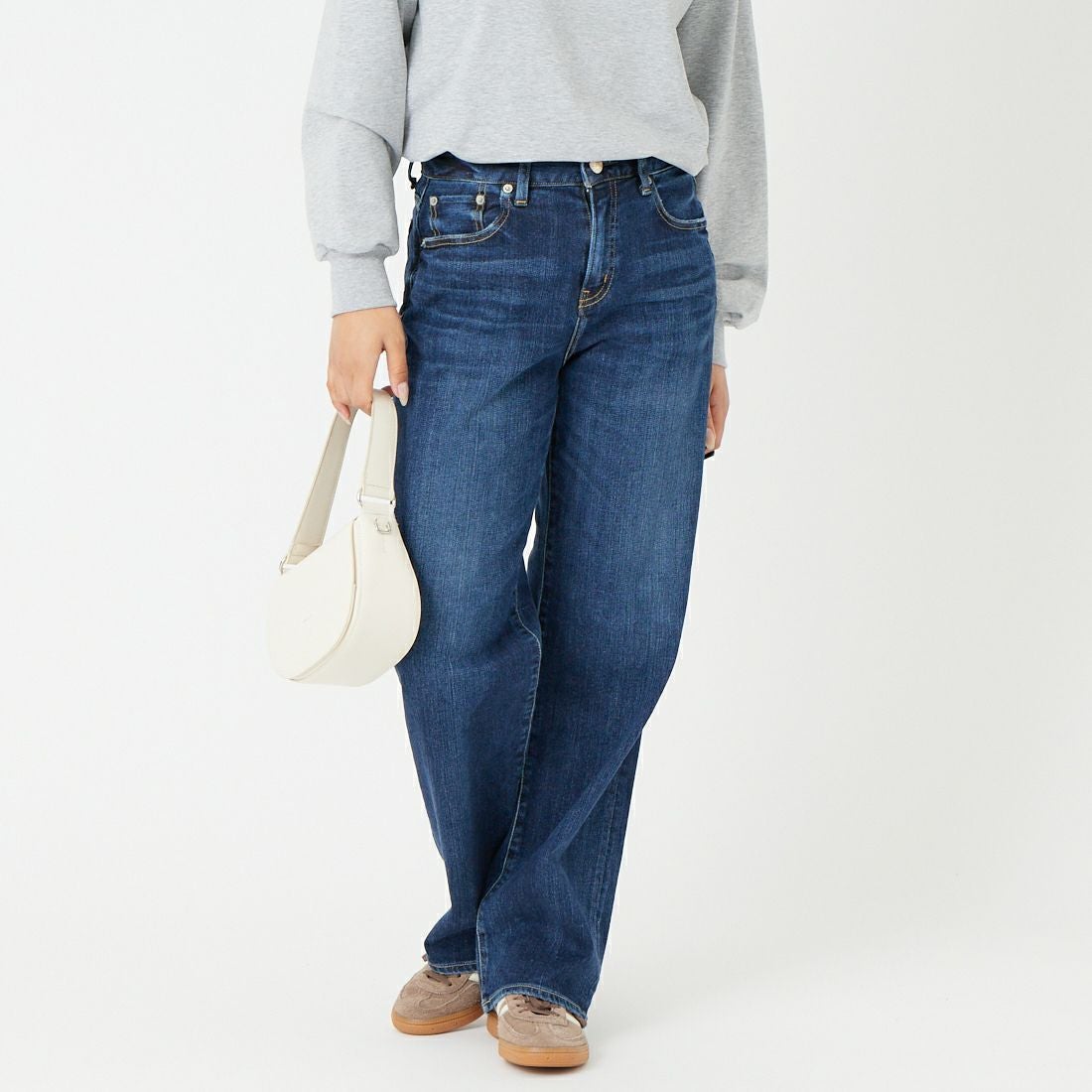 RED CARD TOKYO [レッドカード トーキョー] 35th Anniversary ストレートデニムパンツ [26W13201AVD] A-VINT DK &&モデル身長：162cm 着用サイズ：24&&