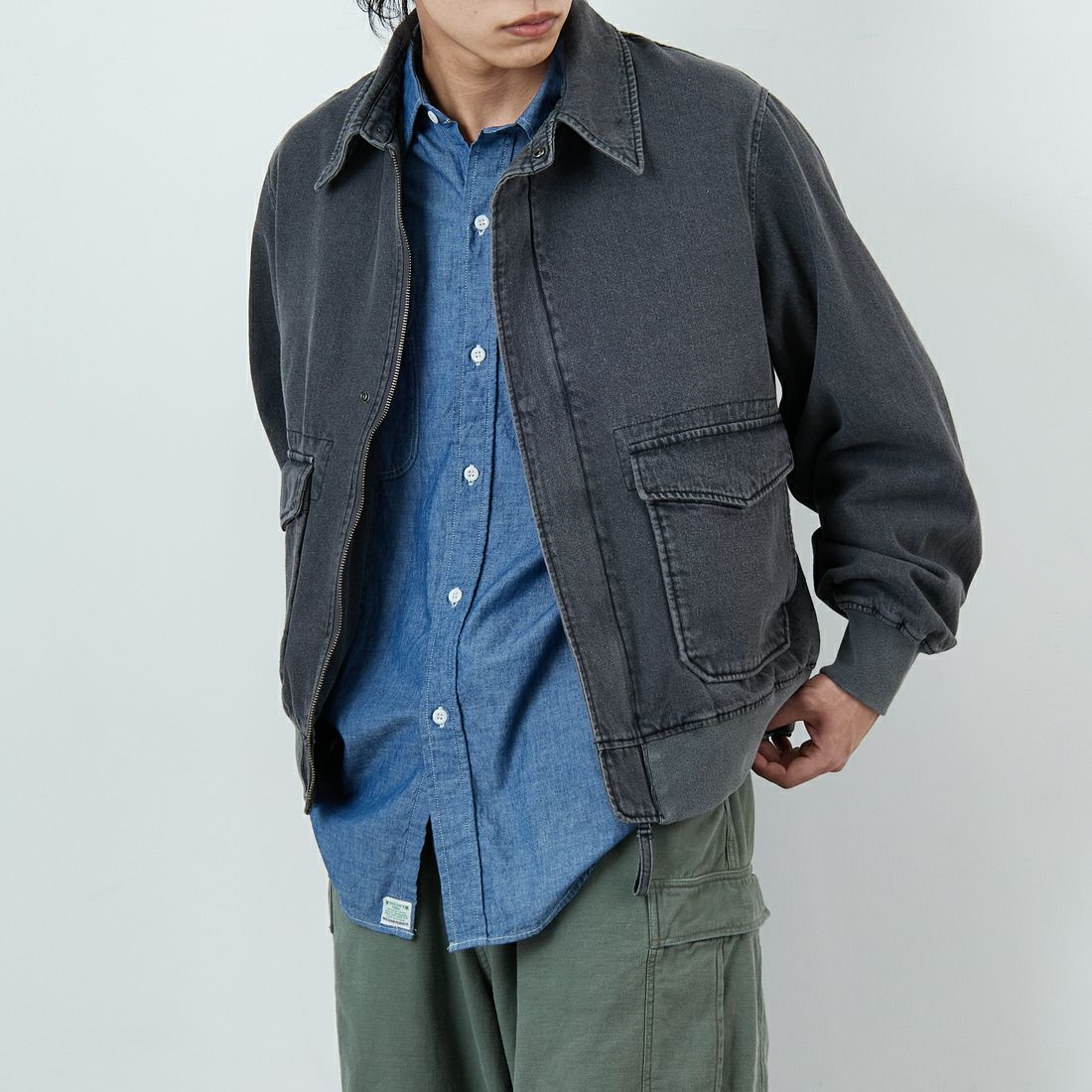 BLACK&&モデル身長：179cm 着用サイズ：L&&