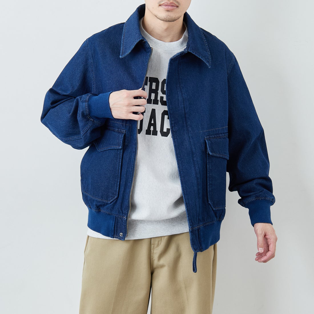 NAVY&&モデル身長：168cm 着用サイズ：M&&
