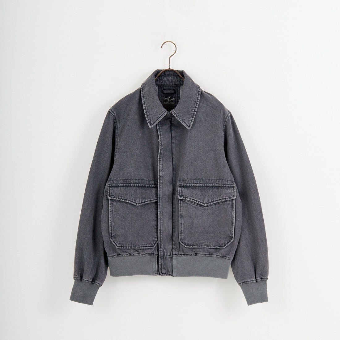 ARMY TWILL SANFORIZED [アーミーツイル サンフォライズド] 別注 ショート丈 デニムブルゾン [AM-2614502-INT-JF] BLACK