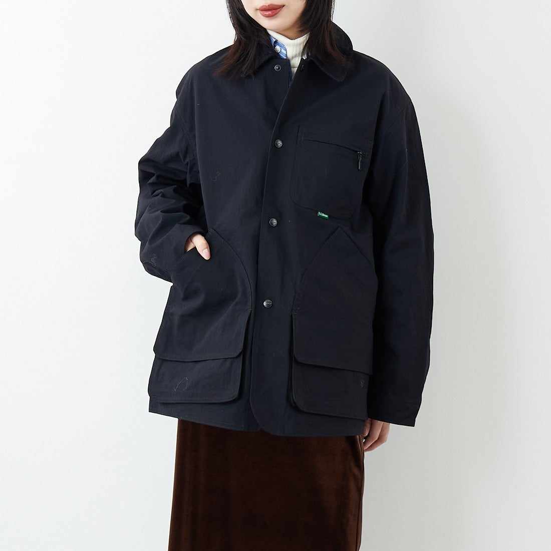 L.L.BEAN [エルエルビーン] Beans フィールドコート [6175-3033] 48 DK.CHAR &&モデル身長：162cm 着用サイズ：S&&