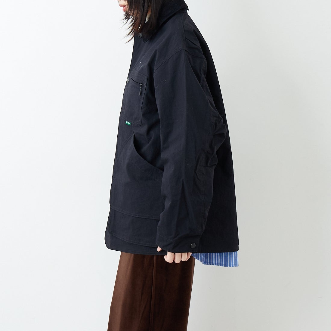 L.L.BEAN [エルエルビーン] Beans フィールドコート [6175-3033] 48 DK.CHAR &&モデル身長：162cm 着用サイズ：S&&