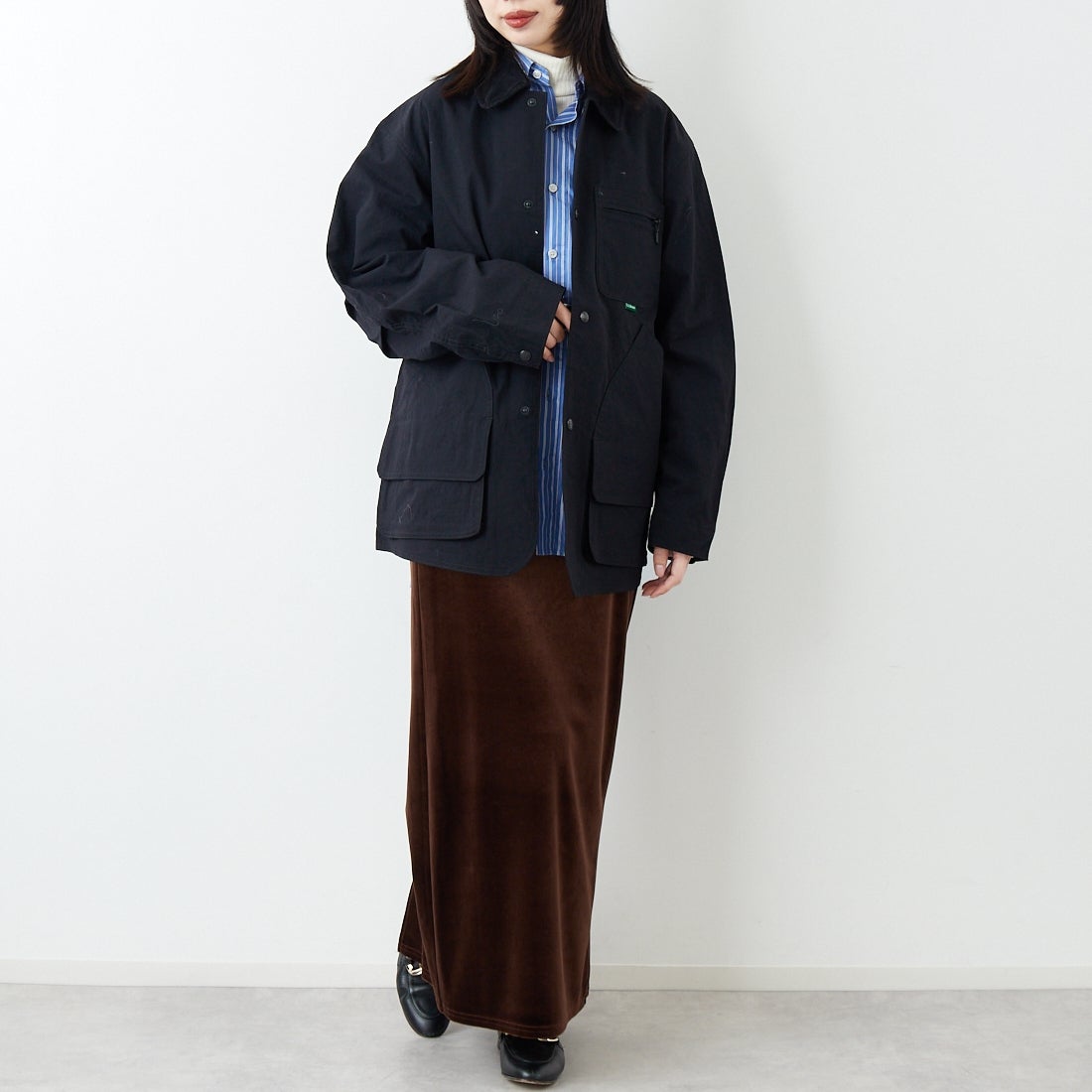 L.L.BEAN [エルエルビーン] Beans フィールドコート [6175-3033] 48 DK.CHAR &&モデル身長：162cm 着用サイズ：S&&