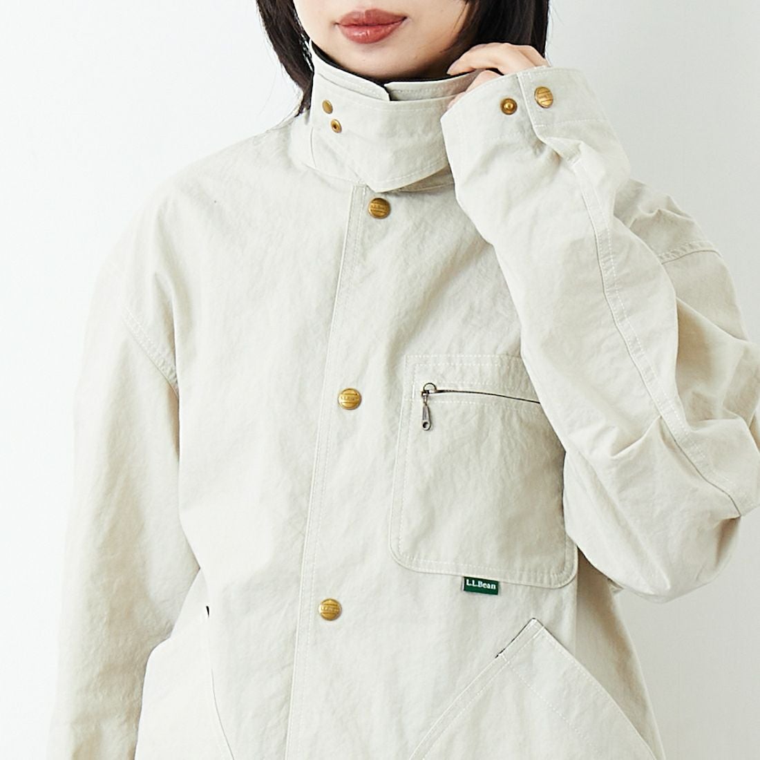 L.L.BEAN [エルエルビーン] Beans フィールドコート [6175-3033] 24 SAND &&モデル身長：162cm 着用サイズ：S&&