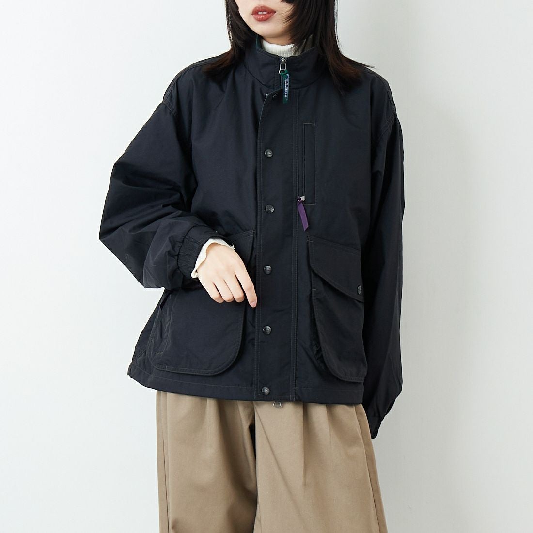 L.L.BEAN [エルエルビーン] Beans ウィンディリッジジャケット [6175-3030] 48 DK.CHAR &&モデル身長：162cm 着用サイズ：S&&