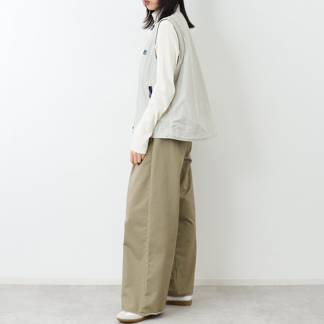 L.L.BEAN [エルエルビーン] ロクスベリーベスト [6175-3142] 24 SAND &&モデル身長：162cm 着用サイズ：M&&
