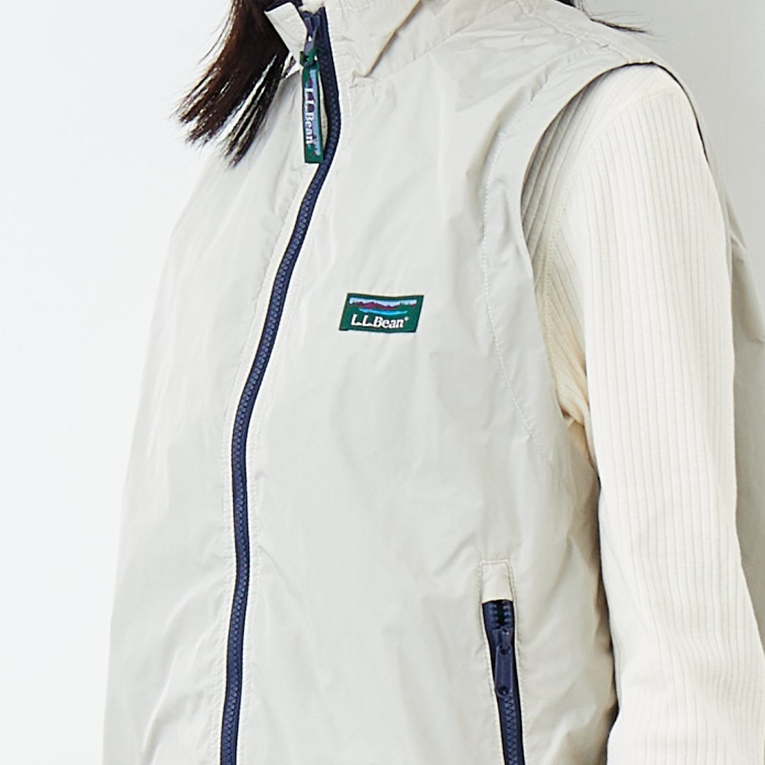 L.L.BEAN [エルエルビーン] ロクスベリーベスト [6175-3142] 24 SAND &&モデル身長：162cm 着用サイズ：M&&