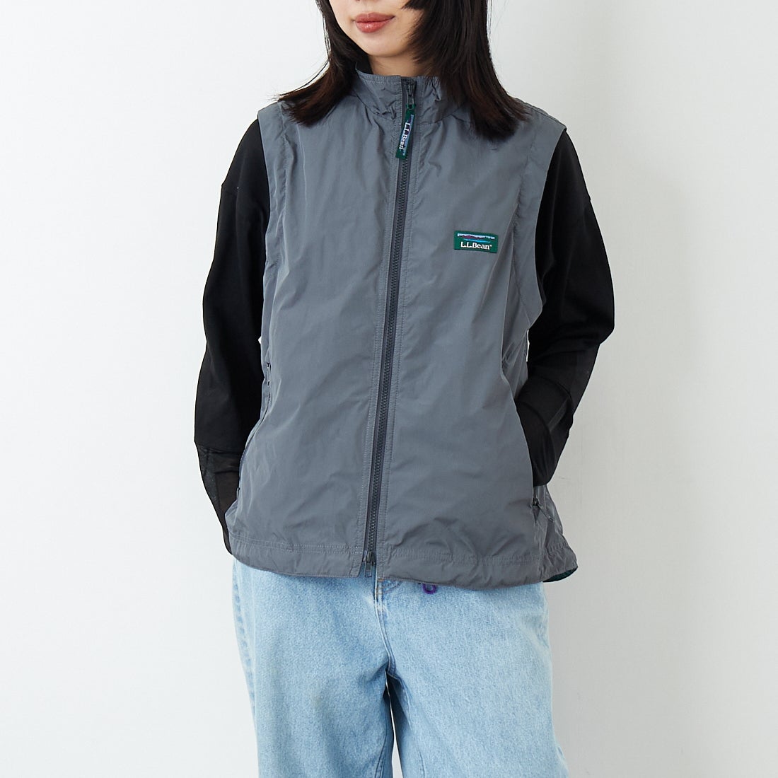 L.L.BEAN [エルエルビーン] ロクスベリーベスト [6175-3142] 48 STEEL &&モデル身長：162cm 着用サイズ：M&&