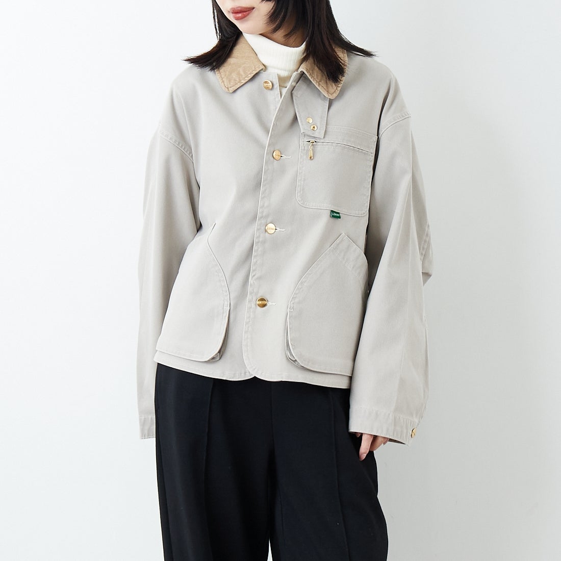L.L.BEAN [エルエルビーン] Beans プロスペクトハーバー フィールドコート [6175-3136] 09 NATURAL &&モデル身長：162cm 着用サイズ：M&&