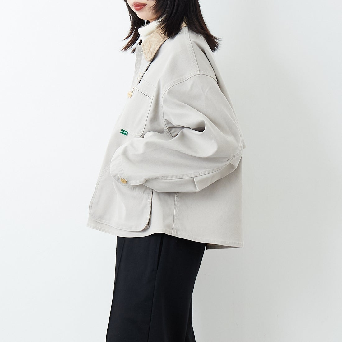 L.L.BEAN [エルエルビーン] Beans プロスペクトハーバー フィールドコート [6175-3136] 09 NATURAL &&モデル身長：162cm 着用サイズ：M&&