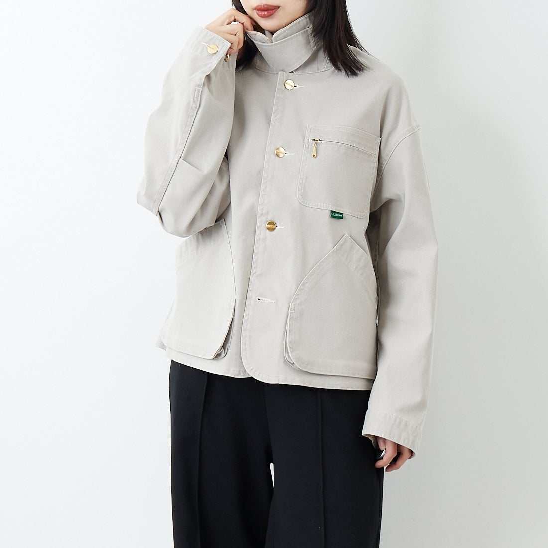 L.L.BEAN [エルエルビーン] Beans プロスペクトハーバー フィールドコート [6175-3136] 09 NATURAL &&モデル身長：162cm 着用サイズ：M&&