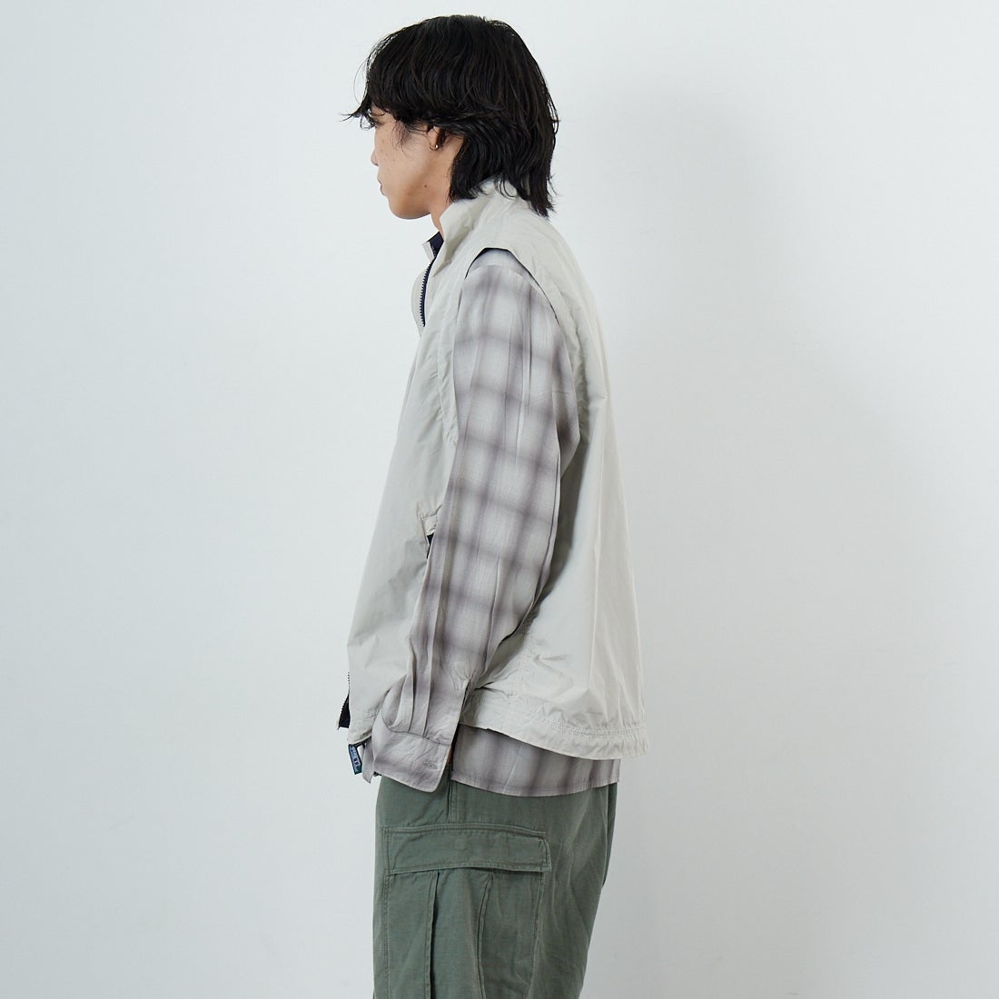 L.L.BEAN [エルエルビーン] ロクスベリーベスト [6175-3042] 24 SAND &&モデル身長：179cm 着用サイズ：L&&