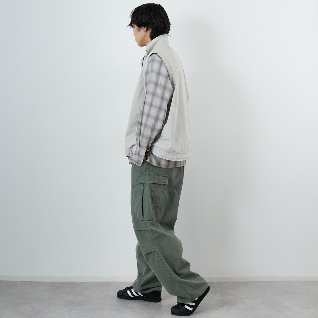 L.L.BEAN [エルエルビーン] ロクスベリーベスト [6175-3042] 24 SAND &&モデル身長：179cm 着用サイズ：L&&