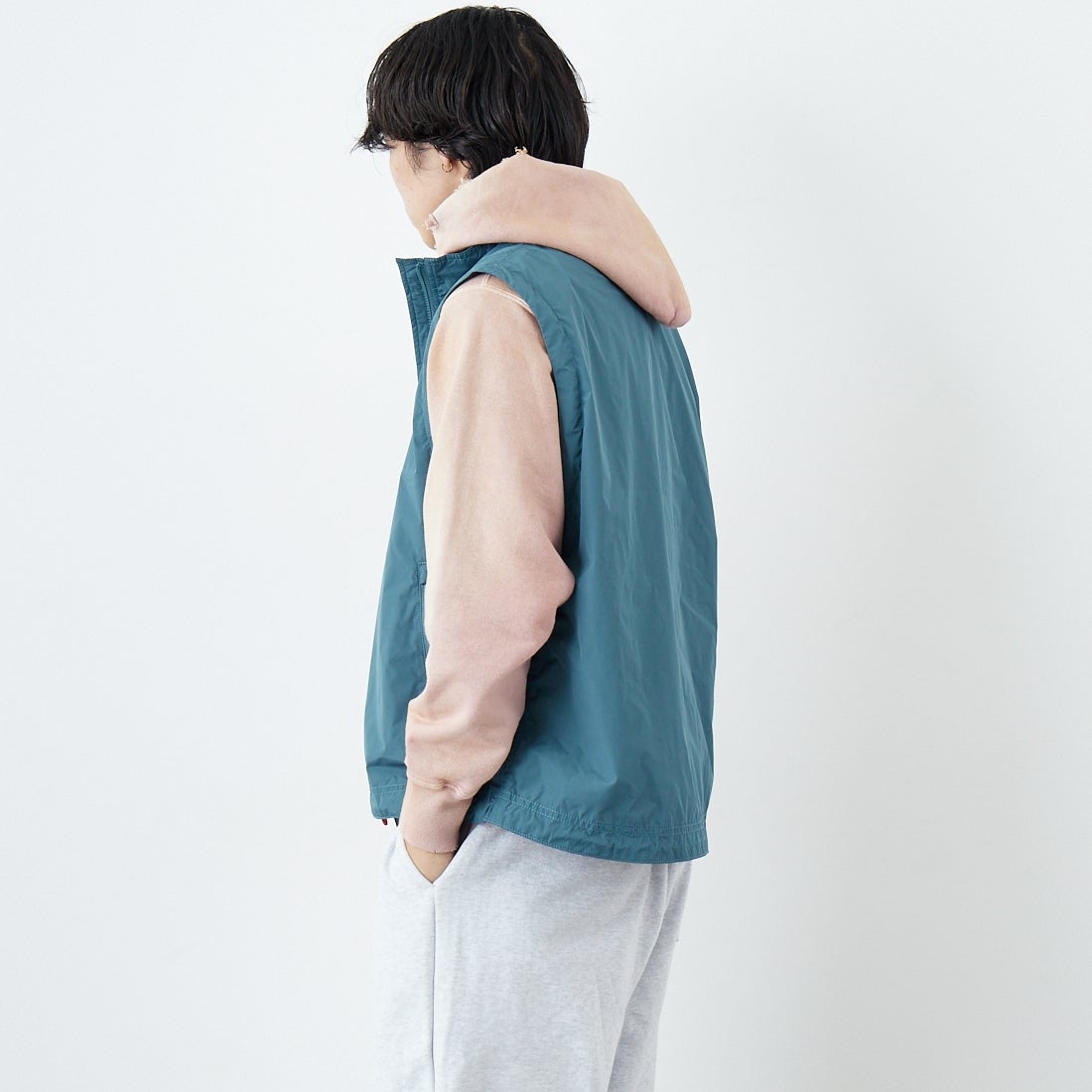 L.L.BEAN [エルエルビーン] ロクスベリーベスト [6175-3042] 43 M.GREEN &&モデル身長：179cm 着用サイズ：M&&