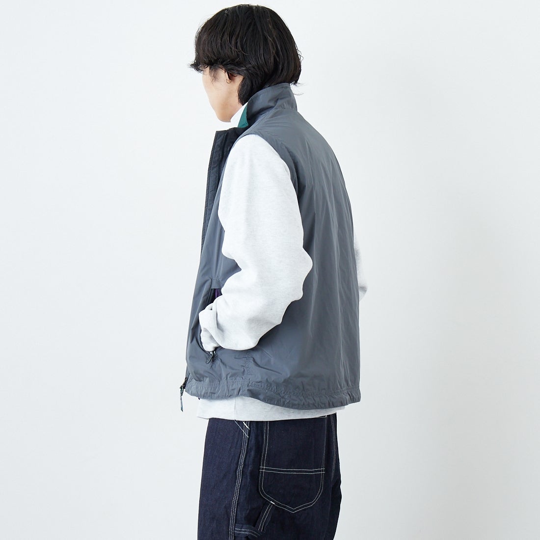 L.L.BEAN [エルエルビーン] ロクスベリーベスト [6175-3042] 48 STEEL &&モデル身長：179cm 着用サイズ：M&&