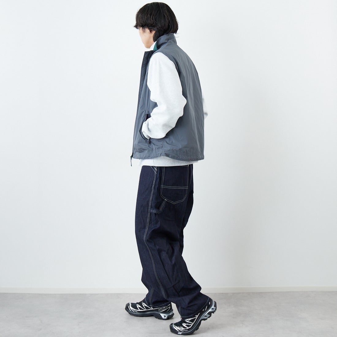 L.L.BEAN [エルエルビーン] ロクスベリーベスト [6175-3042] 48 STEEL &&モデル身長：179cm 着用サイズ：M&&