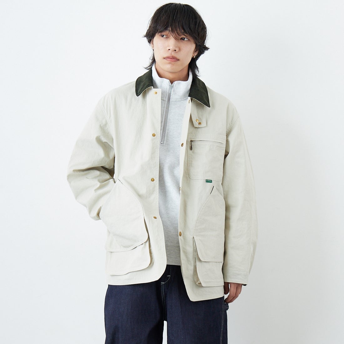 L.L.BEAN [エルエルビーン] Beans フィールドコート [6175-3033] 24 SAND &&モデル身長：179cm 着用サイズ：L&&