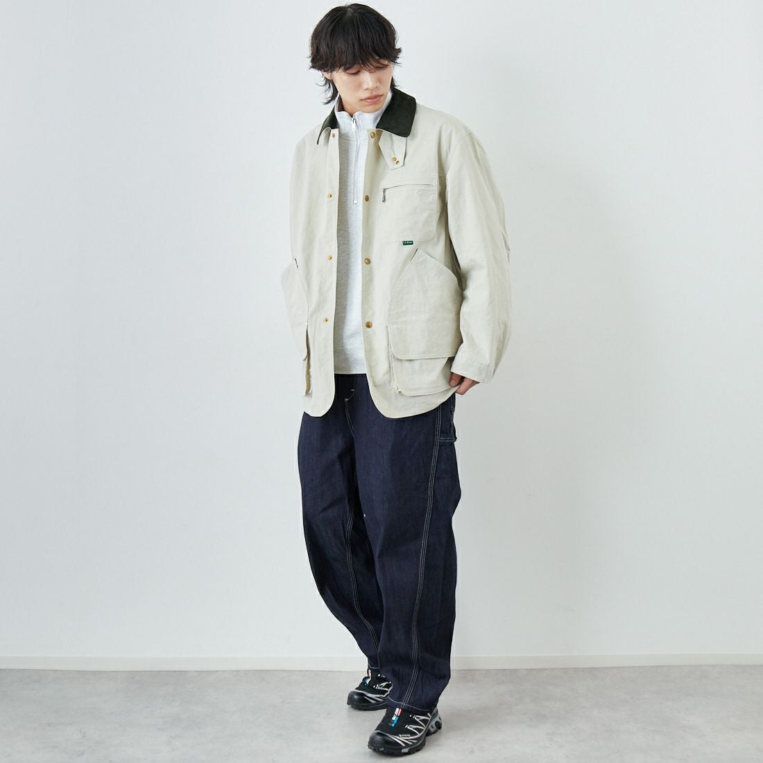 L.L.BEAN [エルエルビーン] Beans フィールドコート [6175-3033] 24 SAND &&モデル身長：179cm 着用サイズ：L&&