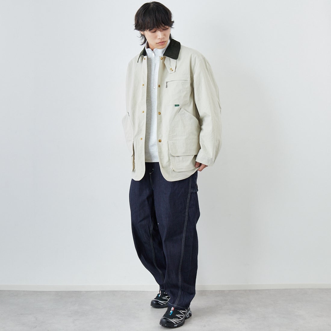 L.L.BEAN [エルエルビーン] Beans フィールドコート [6175-3033] 24 SAND &&モデル身長：179cm 着用サイズ：L&&