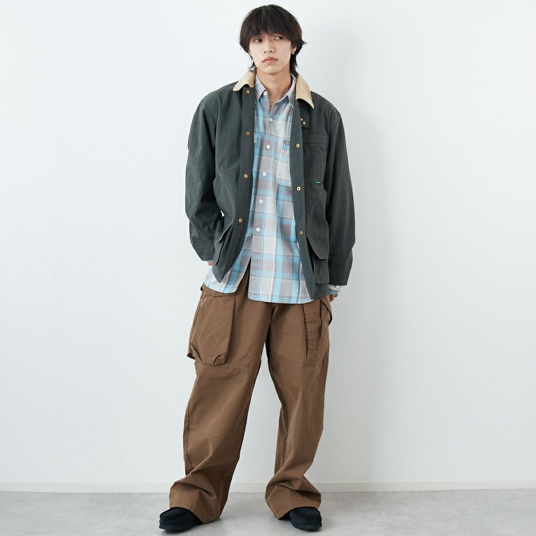 L.L.BEAN [エルエルビーン] Beans フィールドコート [6175-3033] 75 N.FORES &&モデル身長：179cm 着用サイズ：M&&