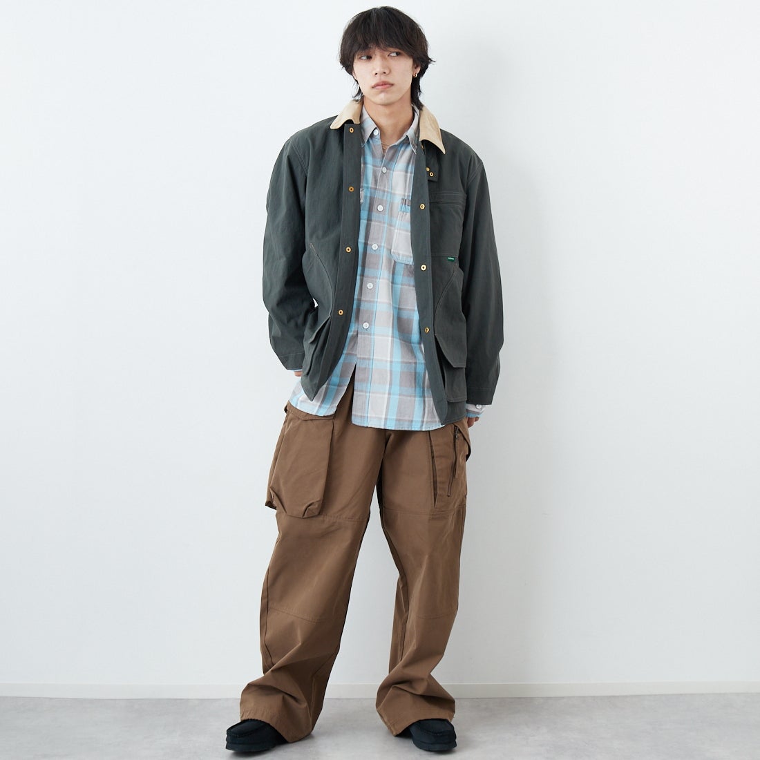 L.L.BEAN [エルエルビーン] Beans フィールドコート [6175-3033] 75 N.FORES &&モデル身長：179cm 着用サイズ：M&&