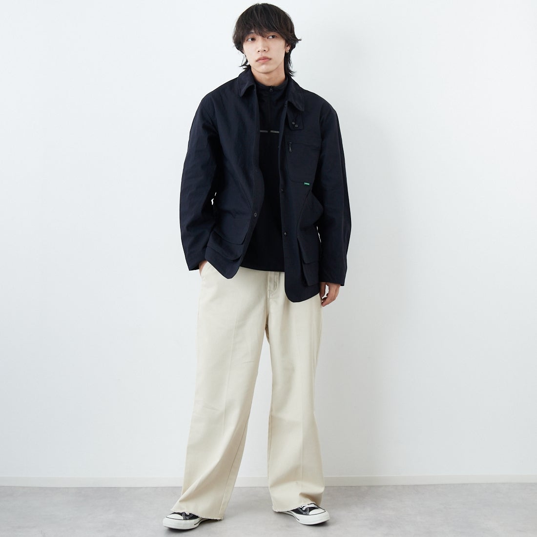 L.L.BEAN [エルエルビーン] Beans フィールドコート [6175-3033] 48 DK.CHAR &&モデル身長：179cm 着用サイズ：M&&