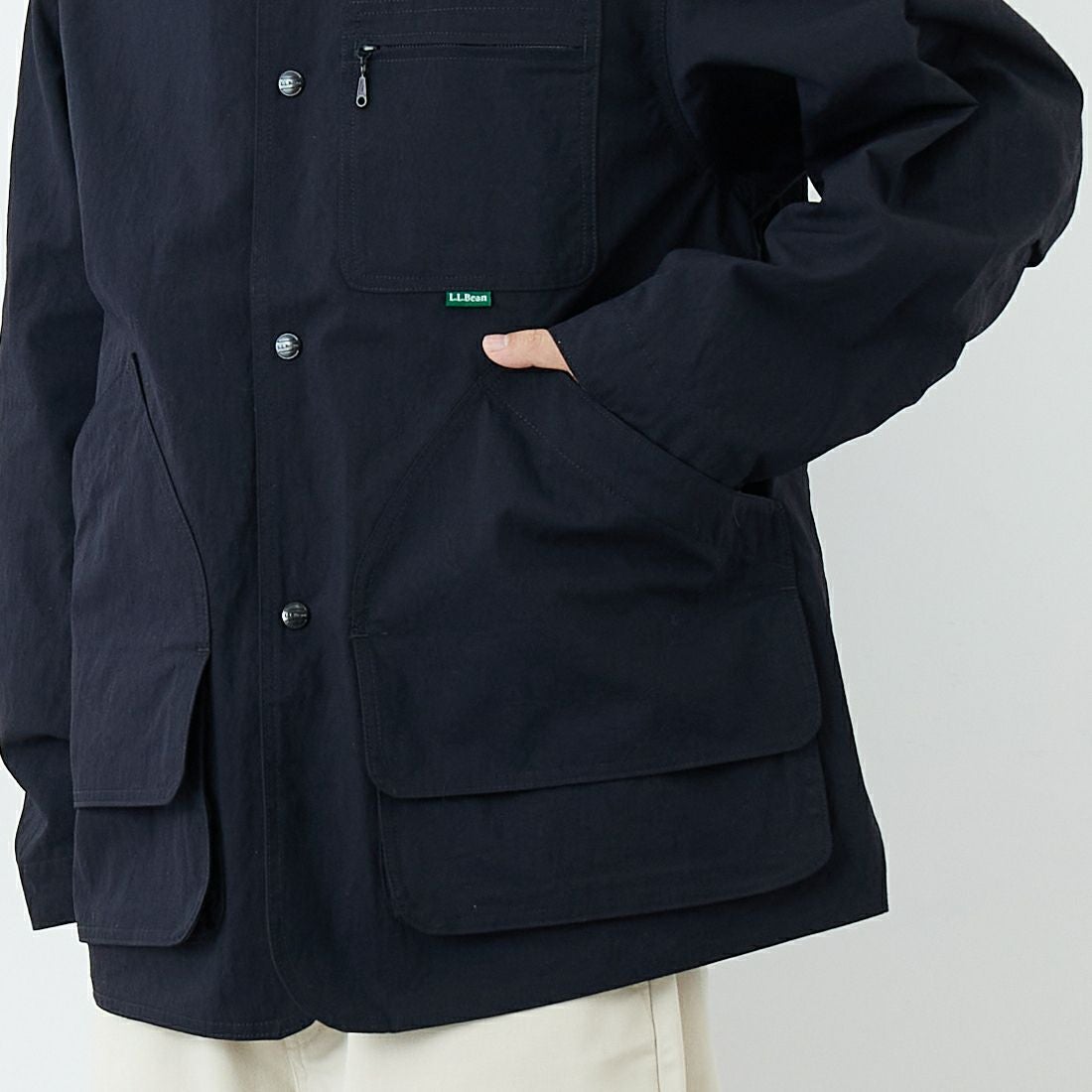 L.L.BEAN [エルエルビーン] Beans フィールドコート [6175-3033] 48 DK.CHAR &&モデル身長：179cm 着用サイズ：M&&