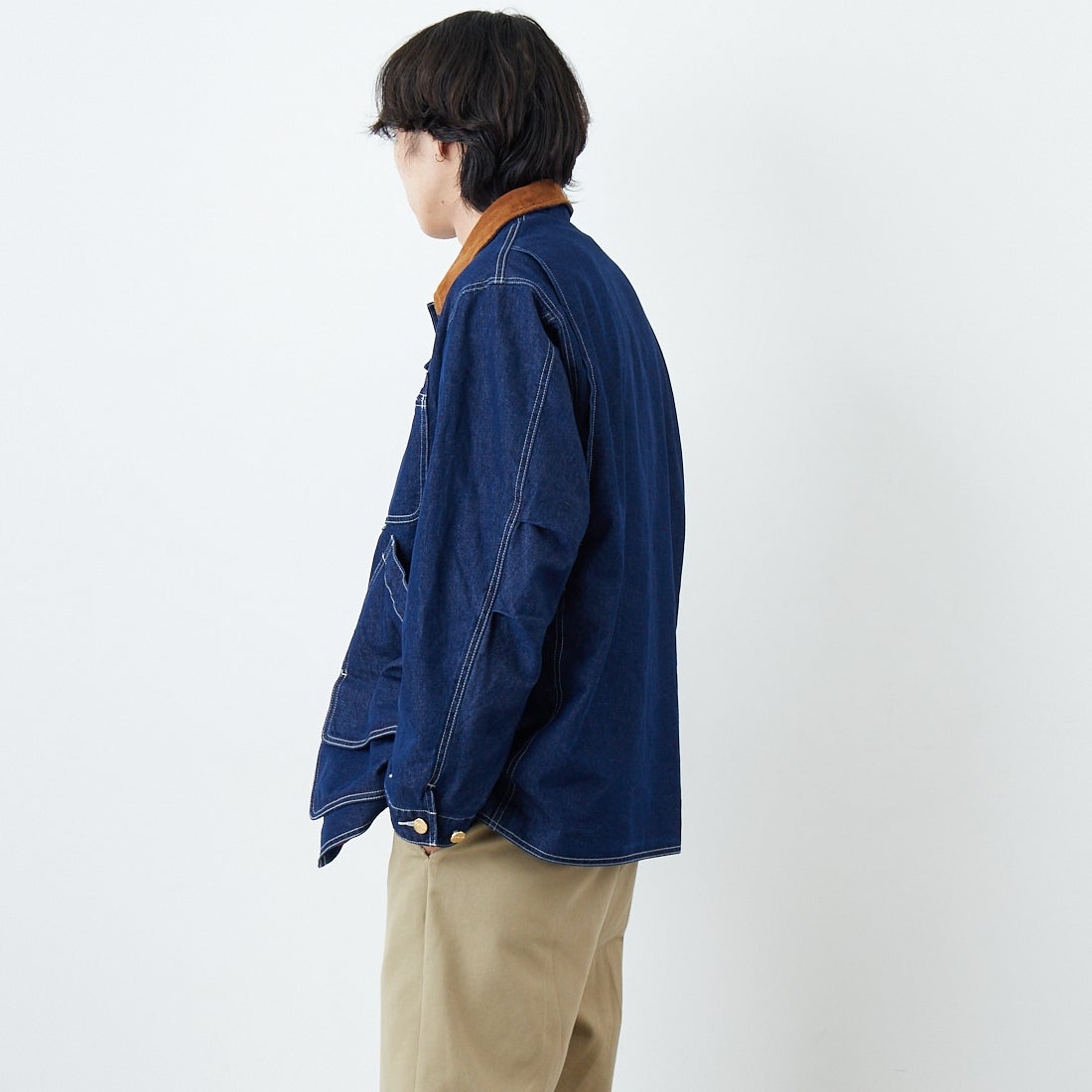 L.L.BEAN [エルエルビーン] Beans デニムフィールドコート [6175-3035] 60 DARK BL &&モデル身長：179cm 着用サイズ：M&&