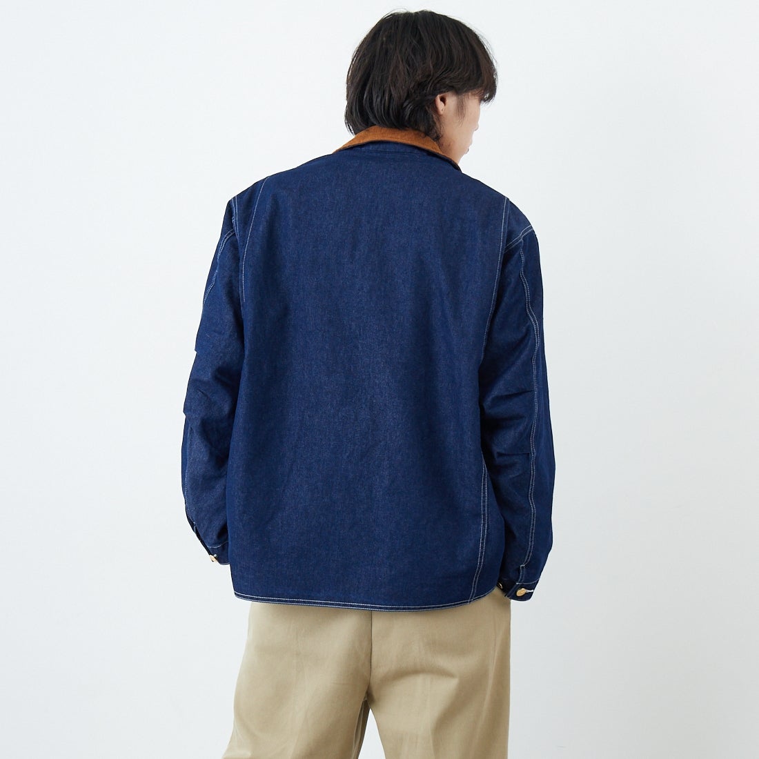 L.L.BEAN [エルエルビーン] Beans デニムフィールドコート [6175-3035] 60 DARK BL &&モデル身長：179cm 着用サイズ：M&&