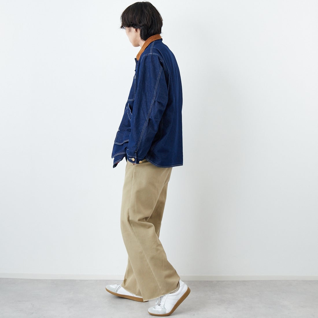 L.L.BEAN [エルエルビーン] Beans デニムフィールドコート [6175-3035] 60 DARK BL &&モデル身長：179cm 着用サイズ：M&&