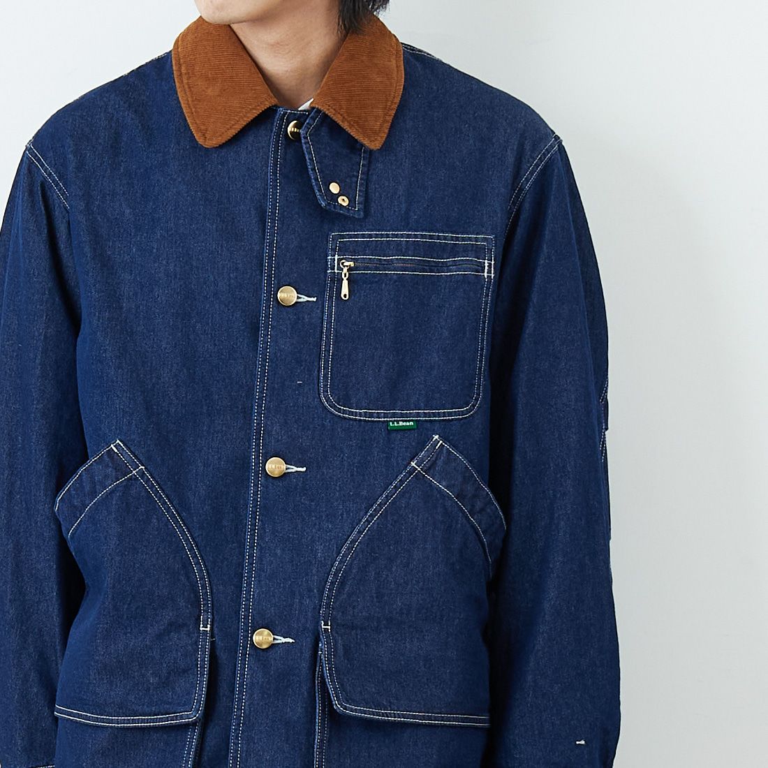 L.L.BEAN [エルエルビーン] Beans デニムフィールドコート [6175-3035] 60 DARK BL &&モデル身長：179cm 着用サイズ：M&&