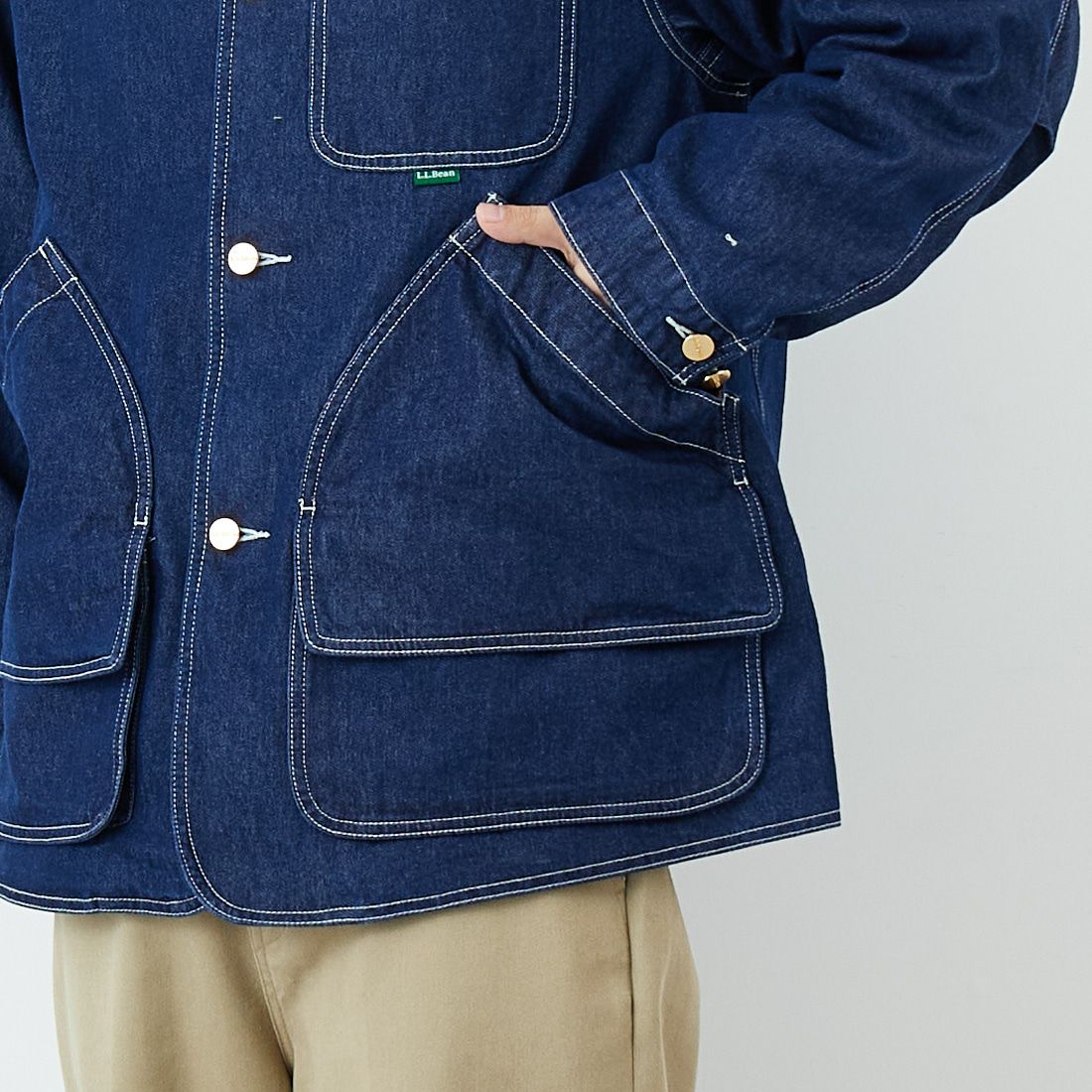 L.L.BEAN [エルエルビーン] Beans デニムフィールドコート [6175-3035] 60 DARK BL &&モデル身長：179cm 着用サイズ：M&&