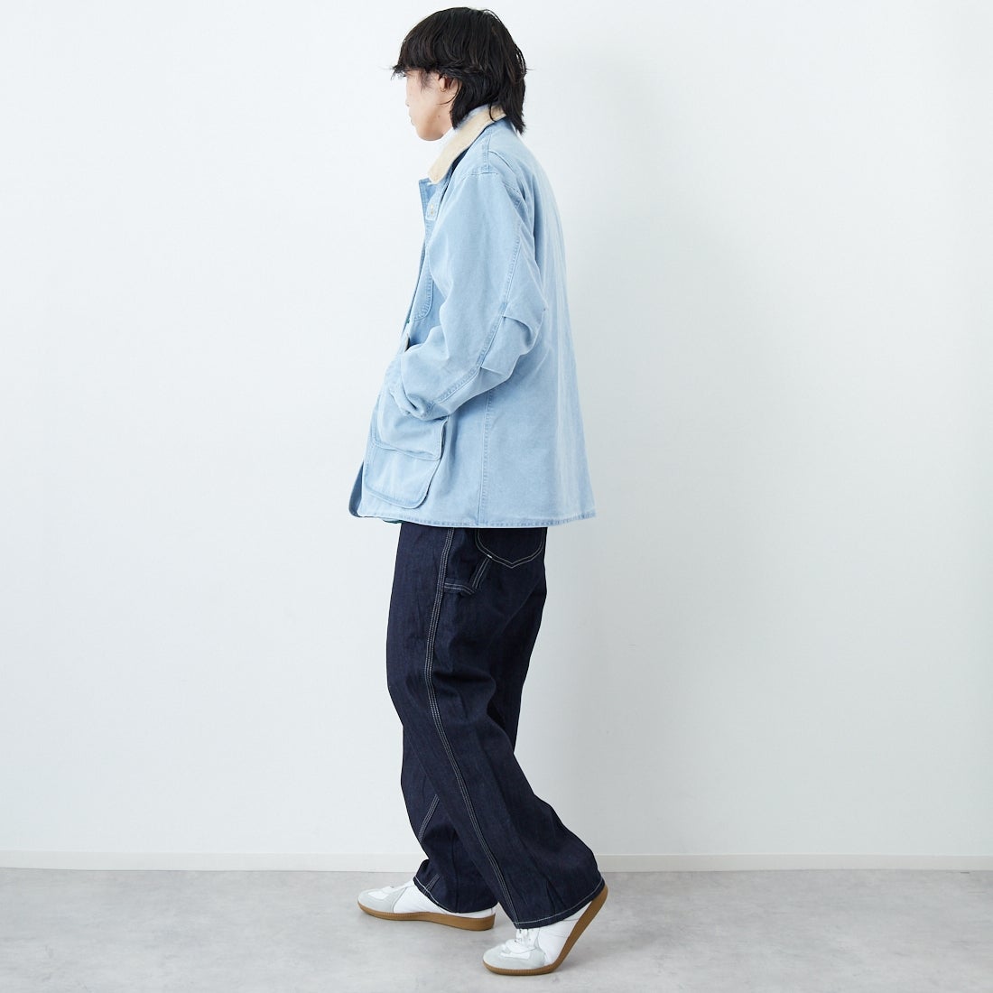 L.L.BEAN [エルエルビーン] Beans デニムフィールドコート [6175-3035] 61 FADE BL &&モデル身長：179cm 着用サイズ：L&&