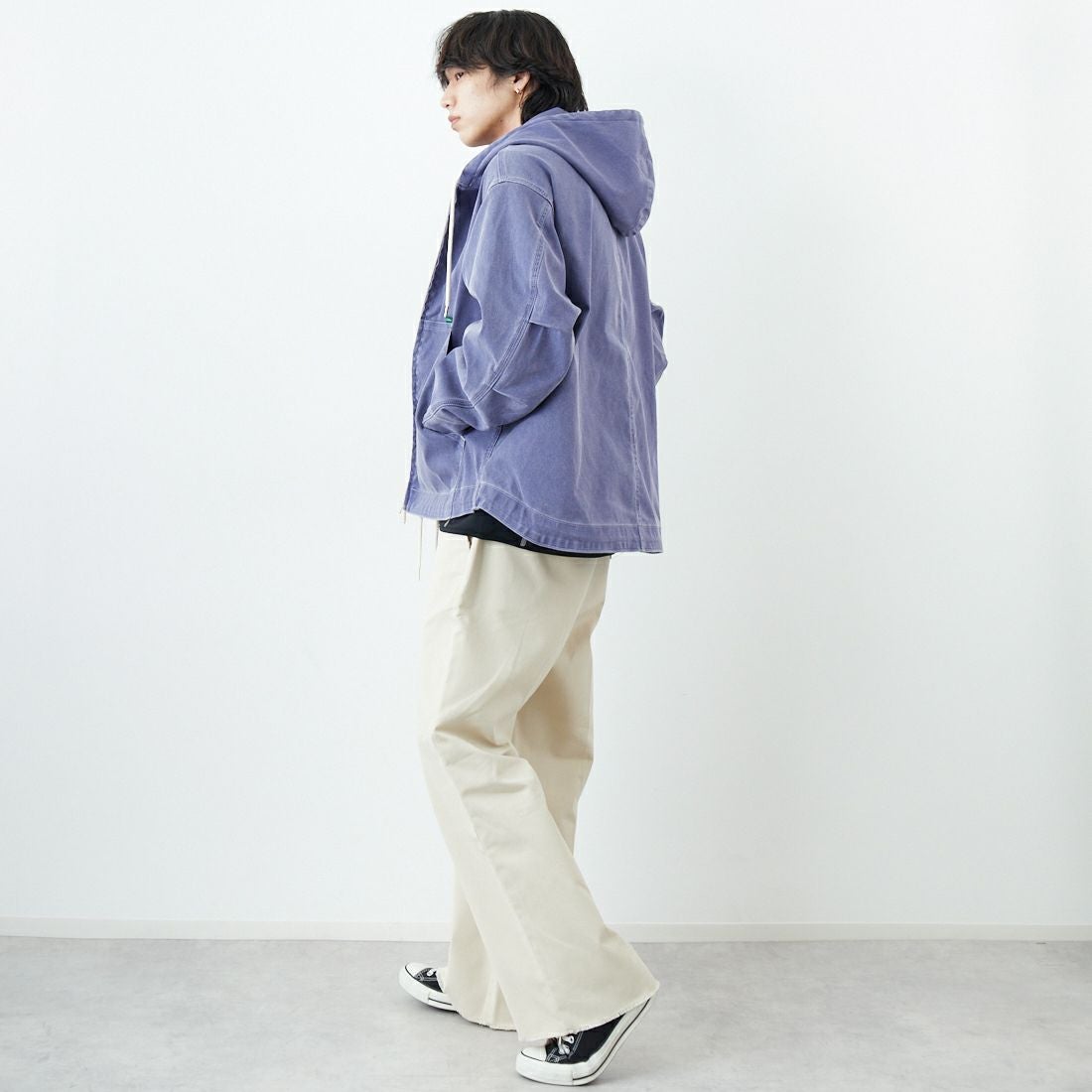 L.L.BEAN [エルエルビーン] Beans プロスペクトハーバー フーディージャケット [6175-3037] 64 F.BLUE &&モデル身長：179cm 着用サイズ：L&&