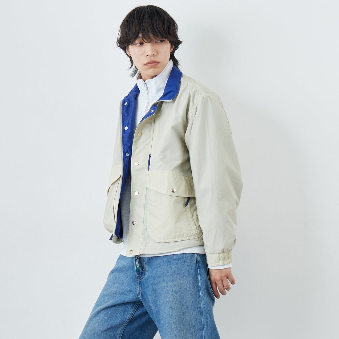 L.L.BEAN [エルエルビーン] Beans ウィンディリッジジャケット [6175-3030] 24 SAND &&モデル身長：179cm 着用サイズ：M&&
