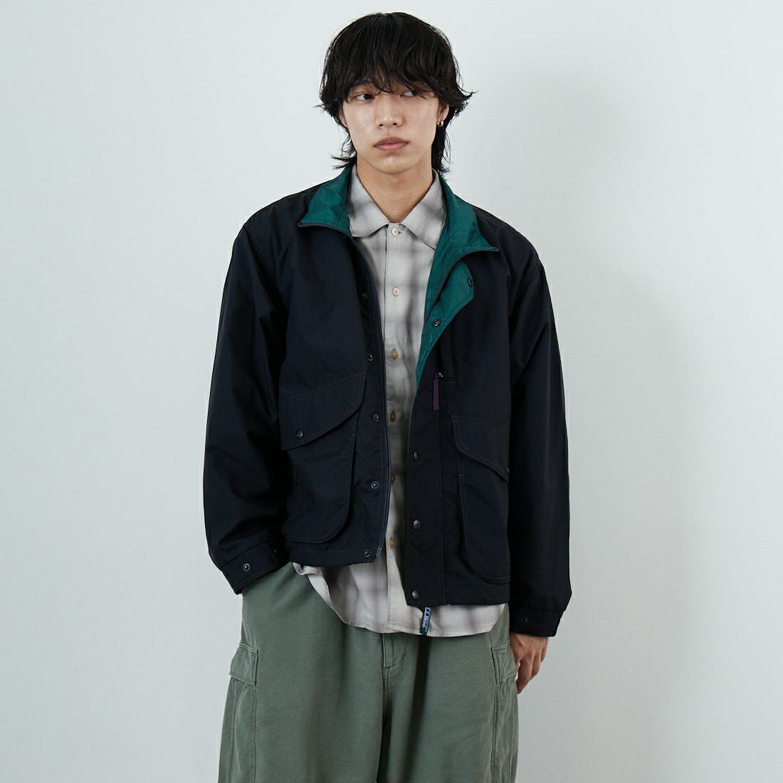 L.L.BEAN [エルエルビーン] Beans ウィンディリッジジャケット [6175-3030] 48 DK.CHAR &&モデル身長：179cm 着用サイズ：M&&