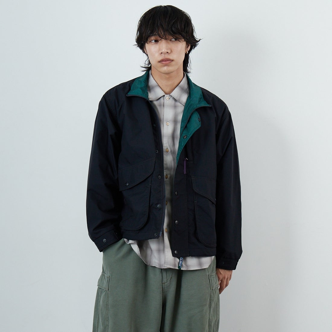 L.L.BEAN [エルエルビーン] Beans ウィンディリッジジャケット [6175-3030] 48 DK.CHAR &&モデル身長：179cm 着用サイズ：M&&