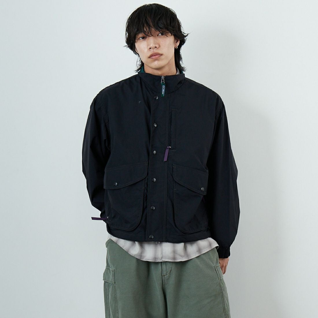 L.L.BEAN [エルエルビーン] Beans ウィンディリッジジャケット [6175-3030] 48 DK.CHAR &&モデル身長：179cm 着用サイズ：M&&