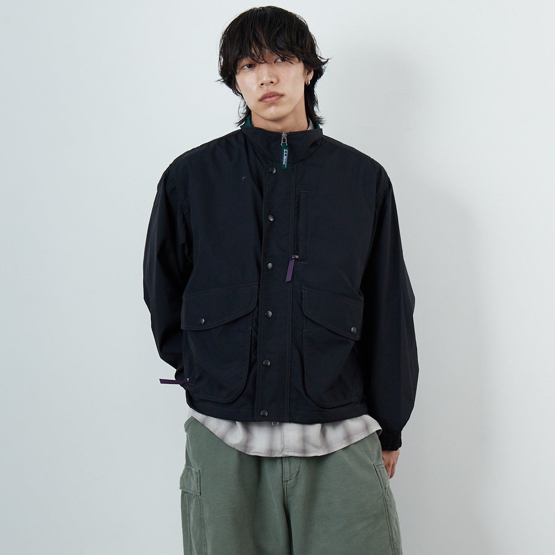 L.L.BEAN [エルエルビーン] Beans ウィンディリッジジャケット [6175-3030] 48 DK.CHAR &&モデル身長：179cm 着用サイズ：M&&