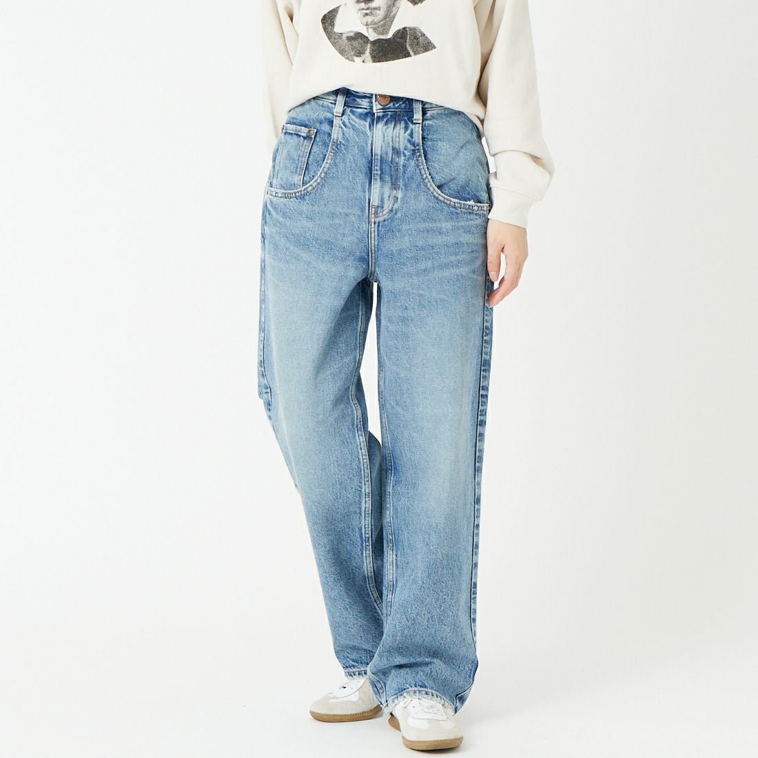 RED CARD TOKYO [レッドカード トーキョー] Dakota Mouse ストレートデニム [72W12101LMS] S-LEGACY M &&モデル身長：162cm 着用サイズ：22&&