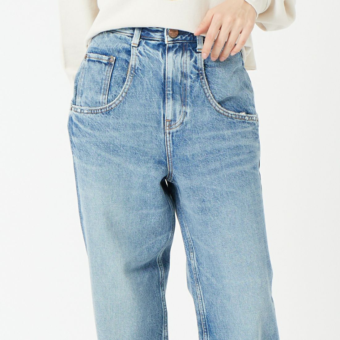 RED CARD TOKYO [レッドカード トーキョー] Dakota Mouse ストレートデニム [72W12101LMS] S-LEGACY M &&モデル身長：162cm 着用サイズ：22&&