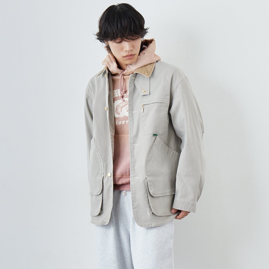 L.L.BEAN [エルエルビーン] Beans プロスペクトハーバー フィールドコート [6175-3036] 09 NATURAL &&モデル身長：179cm 着用サイズ：M&&